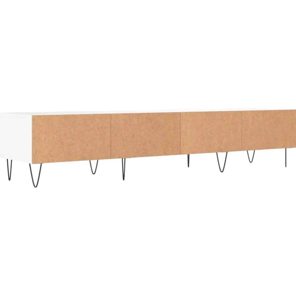 vidaXL Mueble de TV madera de ingeniería 150x36x30 cm Blanco Discount