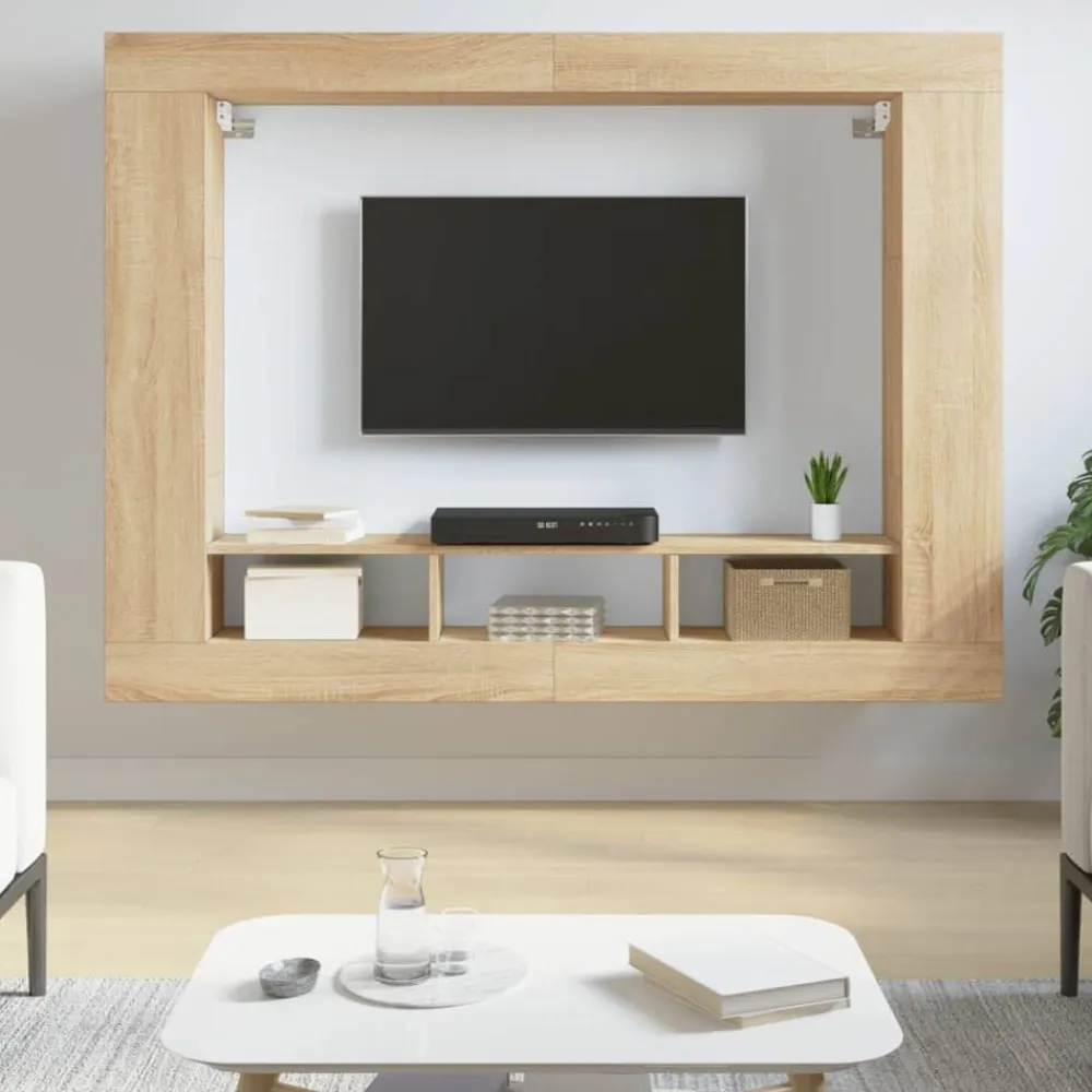 vidaXL Muebles Tv-Mueble de TV madera de ingeniería 152x22x113 cm