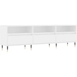 vidaXL Mueble de TV madera contrachapada 150x30x44,5 cm Blanco Online
