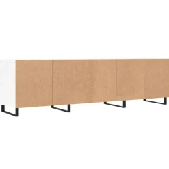 vidaXL Mueble de TV madera contrachapada 150x30x44,5 cm Blanco