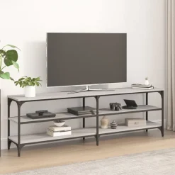 vidaXL Mueble de TV madera contrachapada 160x30x50 cm Gris sonoma Hot