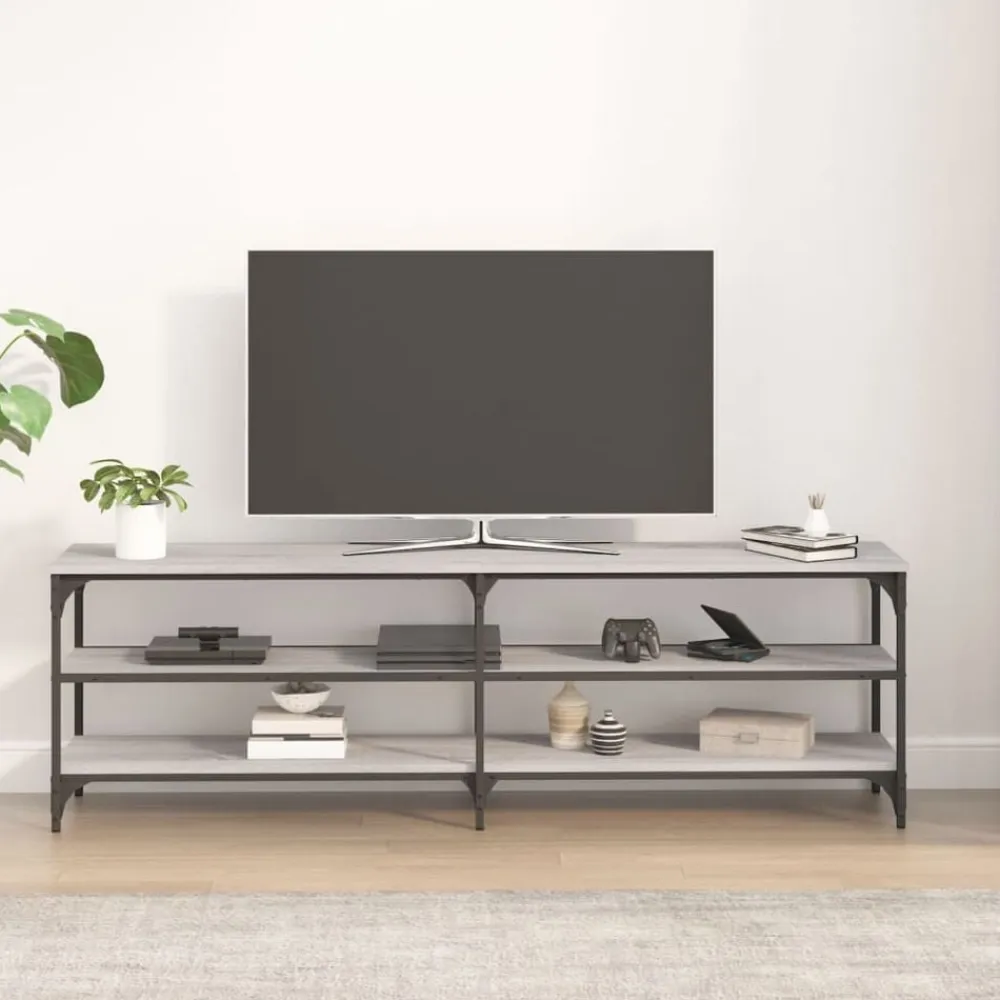 vidaXL Mueble de TV madera contrachapada 160x30x50 cm Gris sonoma Hot