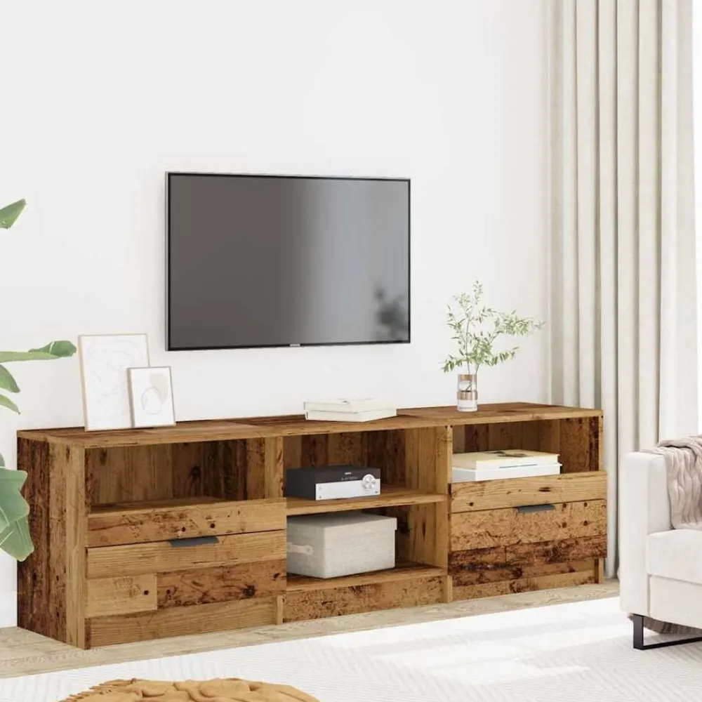 vidaXL Muebles Tv-Mueble de TV madera ingeniería madera envejecida 150x33,5x45cm