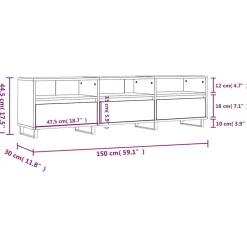 vidaXL Muebles Tv-Mueble de TV madera contrachapada 150x30x44,5 cm