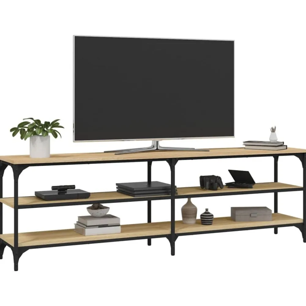 vidaXL Mueble de TV madera contrachapada 160x30x50 cm Roble Sonoma Sale
