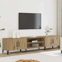 vidaXL Muebles Tv-Mueble de TV madera de ingeniería roble artisian 180x31,5x40 cm