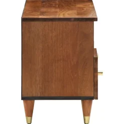 vidaXL Mueble de TV madera maciza de mango 100x33x46 cm Marrón miel Discount