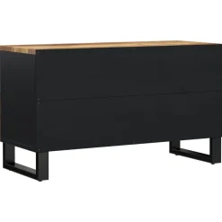 vidaXL Mueble de TV madera mango y madera contrachapada 80x33x46 cm Marr&oacute;n claro New