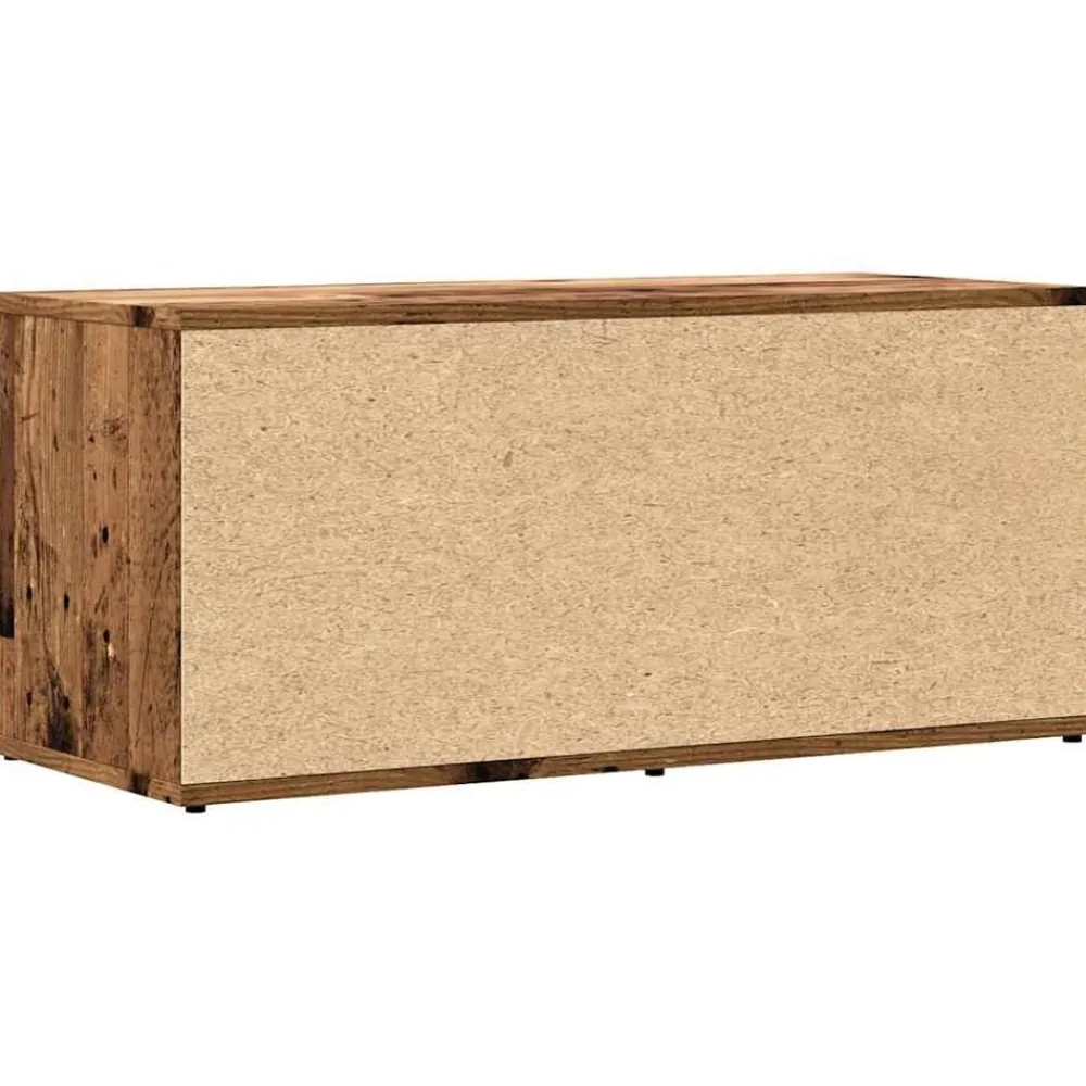 vidaXL Mueble de TV madera ingeniería madera envejecida 80x34x35,5 cm Madera antigua Best