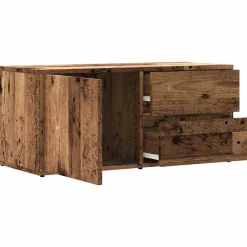 vidaXL Mueble de TV madera ingeniería madera envejecida 80x34x35,5 cm Madera antigua Best