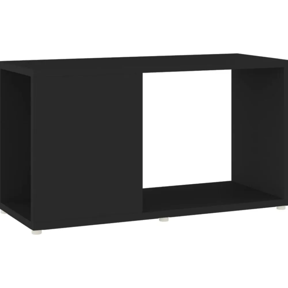 vidaXL Mueble de TV madera contrachapada 60x24x32 cm Negro Sale
