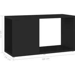 vidaXL Mueble de TV madera contrachapada 60x24x32 cm Negro Sale