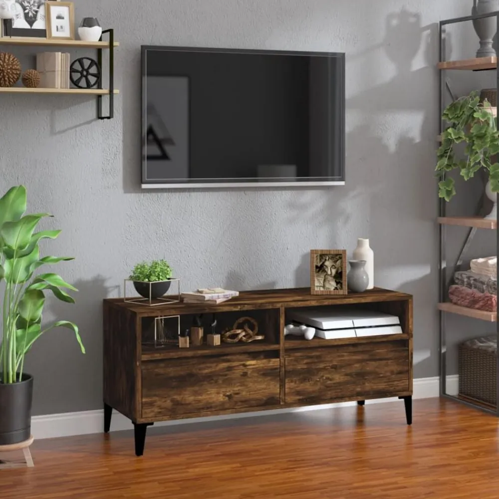 vidaXL Muebles Tv-Mueble de TV madera contrachapada 100x34,5x44,5cm