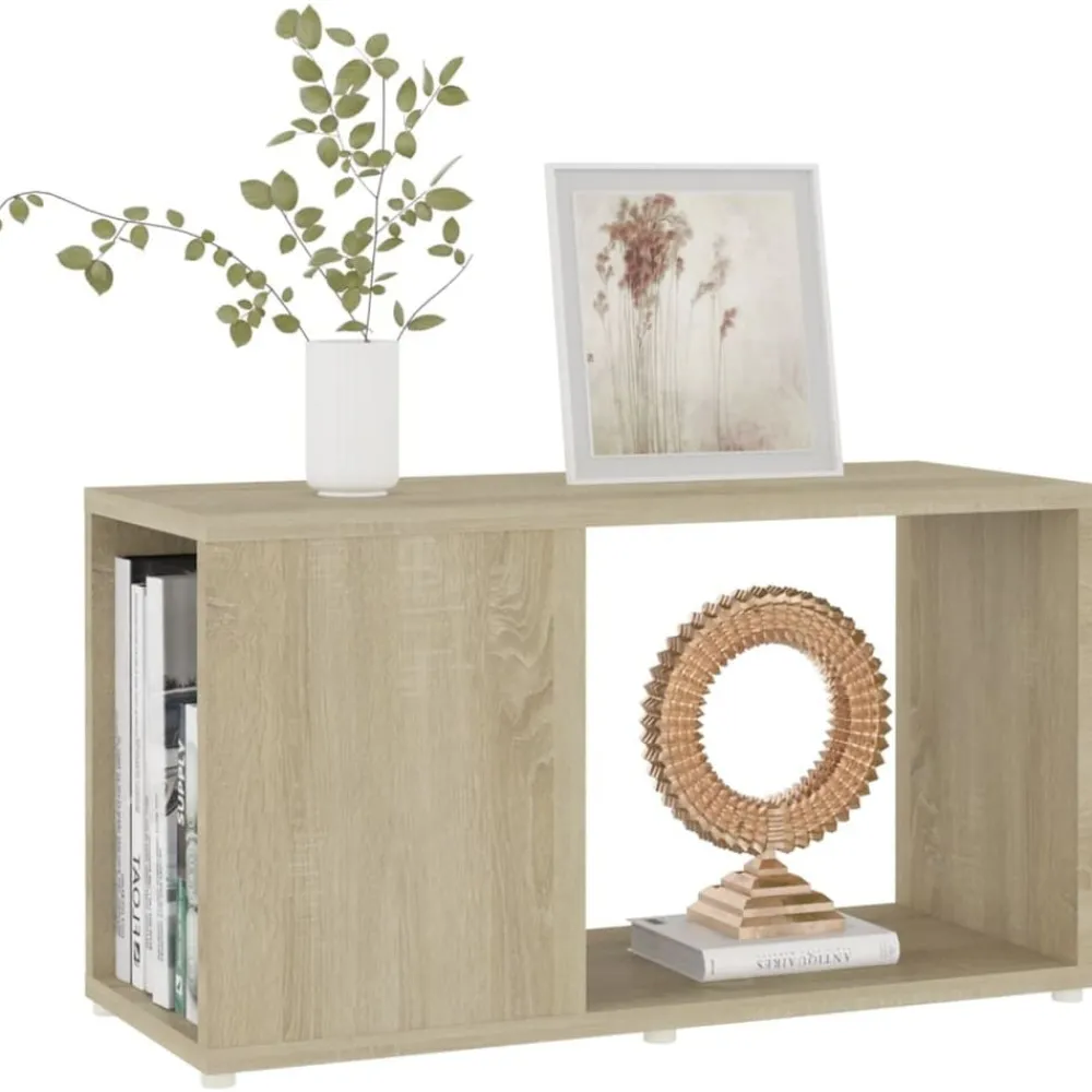 vidaXL Estanterías-Mueble de TV madera contrachapada 60x24x32 cm