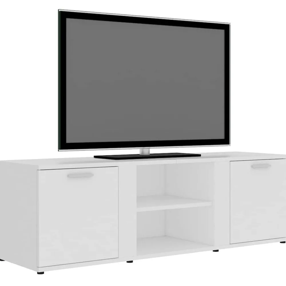 vidaXL Mueble de TV madera contrachapada 120x34x37 cm Blanco Sale
