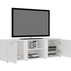vidaXL Mueble de TV madera contrachapada 120x34x37 cm Blanco Sale
