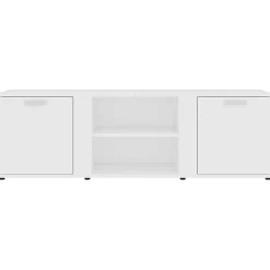 vidaXL Mueble de TV madera contrachapada 120x34x37 cm Blanco Sale