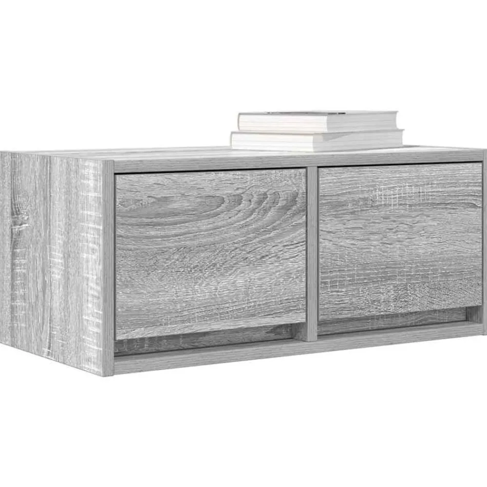 vidaXL Mueble de TV madera contrachapada 60x31x25,5 cm Gris sonoma Hot