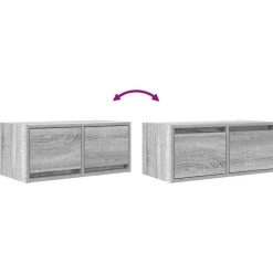vidaXL Mueble de TV madera contrachapada 60x31x25,5 cm Gris sonoma Hot