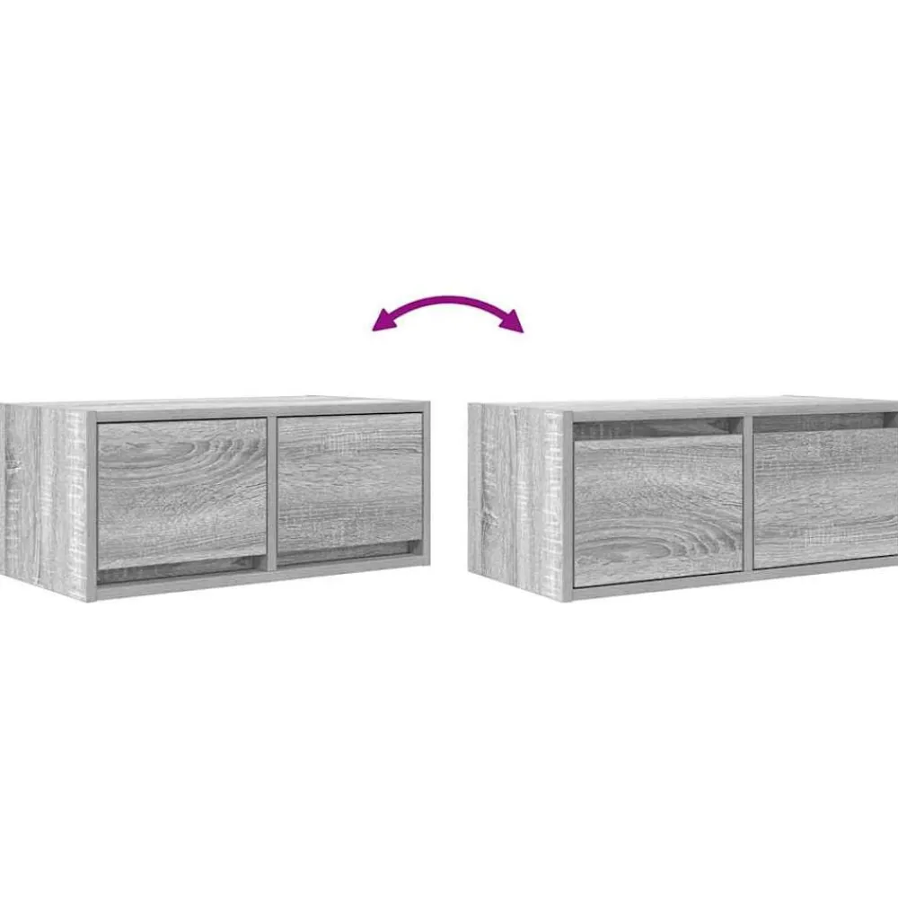 vidaXL Mueble de TV madera contrachapada 60x31x25,5 cm Gris sonoma Hot