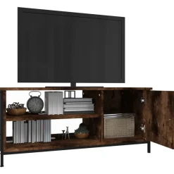 vidaXL Mueble de TV madera contrachapada 100x40x45 cm Roble ahumado Best