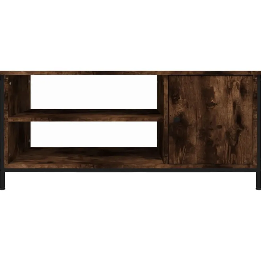 vidaXL Mueble de TV madera contrachapada 100x40x45 cm Roble ahumado Best
