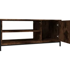 vidaXL Mueble de TV madera contrachapada 100x40x45 cm Roble ahumado Best