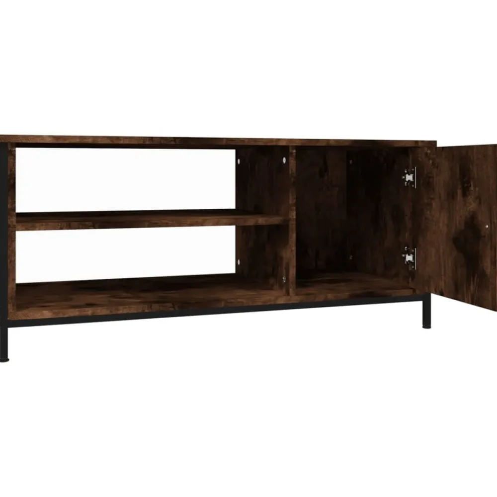 vidaXL Mueble de TV madera contrachapada 100x40x45 cm Roble ahumado Best