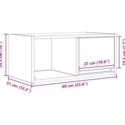 vidaXL Muebles Tv-Mueble de TV madera de ingeniería 60x31x25,5 cm