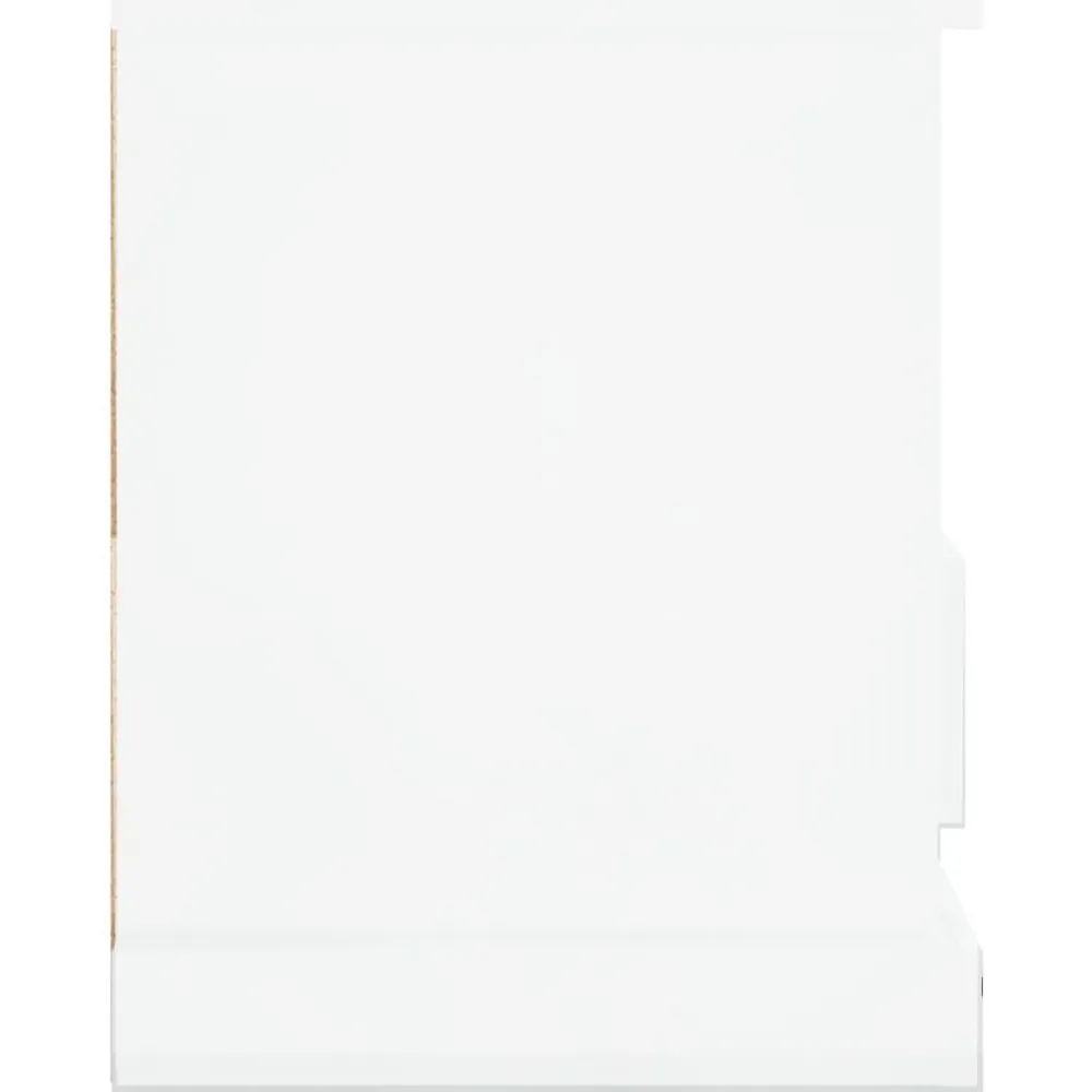 vidaXL Muebles Tv-Mueble de TV madera contrachapada blanco brillo 93x35,5x45 cm