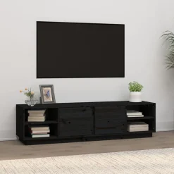vidaXL Muebles Tv-Mueble de TV madera maciza de pino 156x40x40 cm