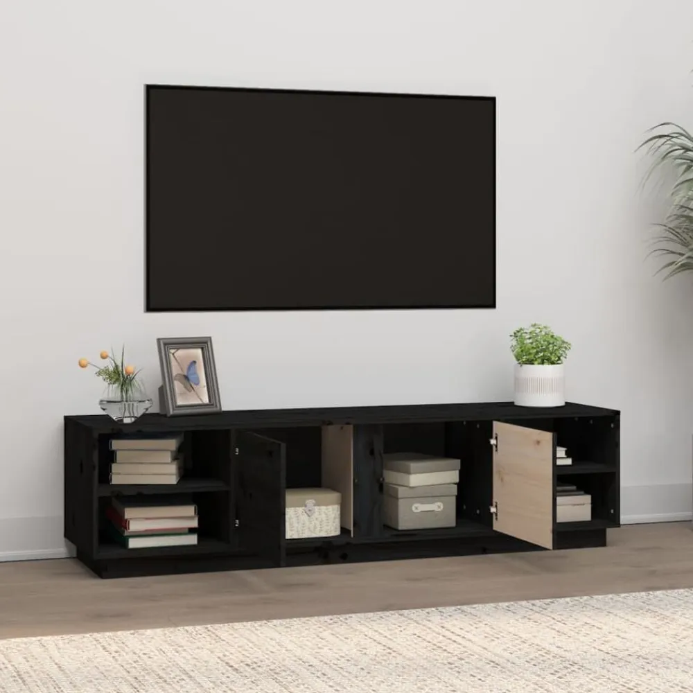 vidaXL Muebles Tv-Mueble de TV madera maciza de pino 156x40x40 cm
