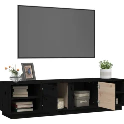 vidaXL Muebles Tv-Mueble de TV madera maciza de pino 156x40x40 cm