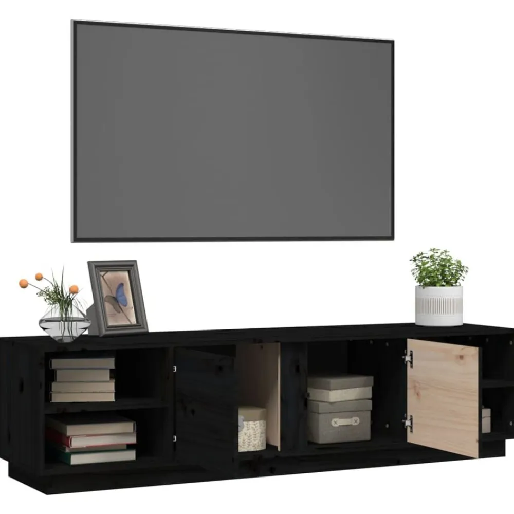 vidaXL Muebles Tv-Mueble de TV madera maciza de pino 156x40x40 cm