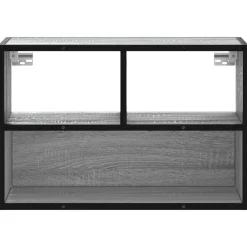 vidaXL Mueble de TV madera y metal roble ahumado 60x31x39,5 cm Gris sonoma Hot
