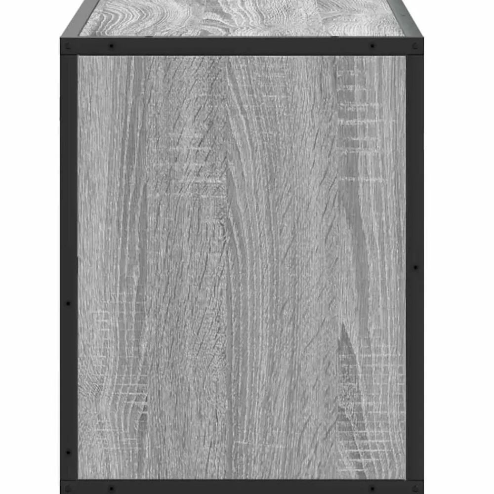 vidaXL Mueble de TV madera y metal roble ahumado 60x31x39,5 cm Gris sonoma Hot