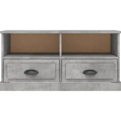 vidaXL Mueble de TV madera contrachapada gris hormigón 93x35,5x45 cm Gris hormigón Online