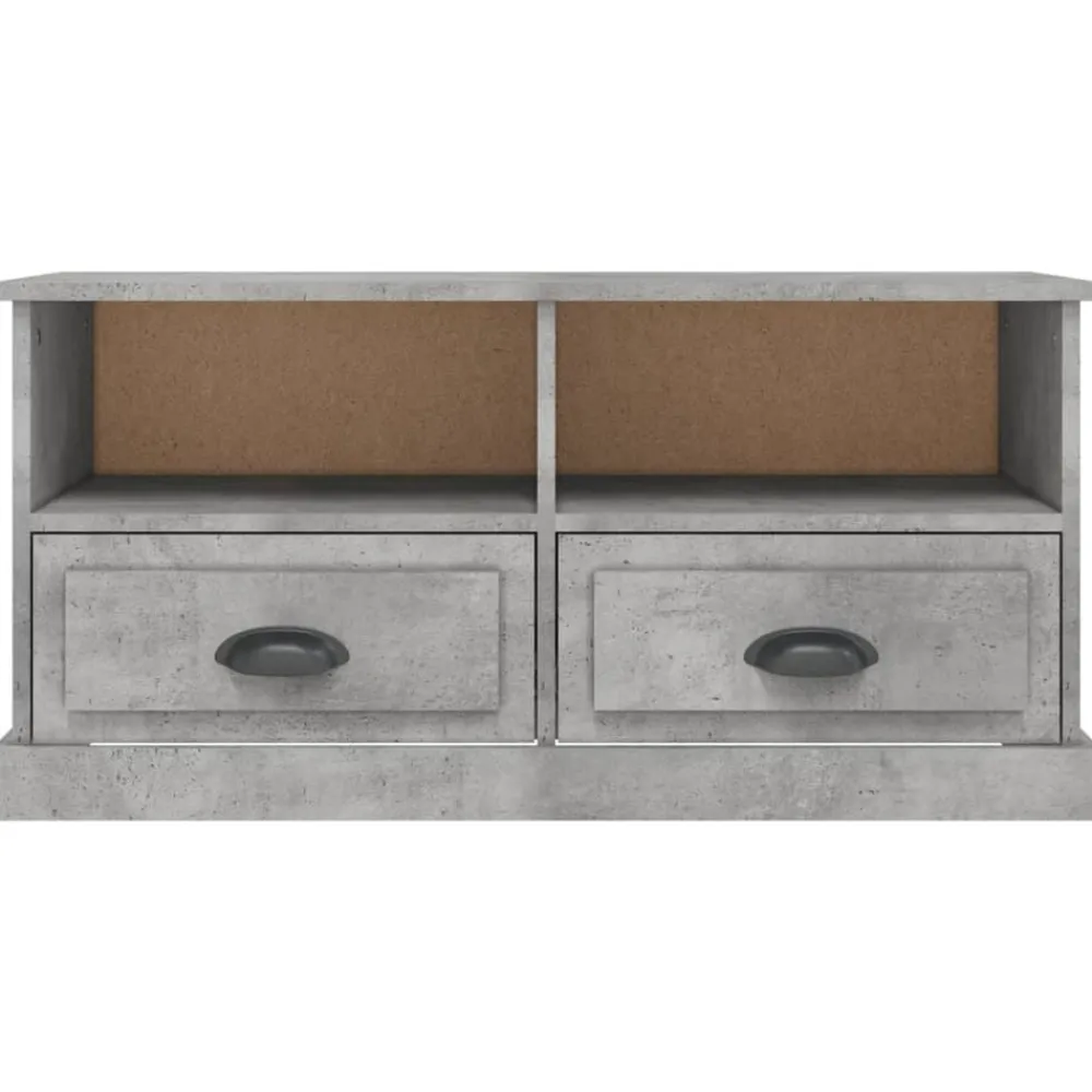vidaXL Mueble de TV madera contrachapada gris hormigón 93x35,5x45 cm Gris hormigón Online