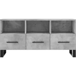 vidaXL Muebles Tv-Mueble de TV madera de ingeniería gris hormigón 102x36x50 cm
