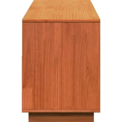 vidaXL Mueble de TV madera maciza de pino marrón cera 140x37x50 cm Marrón cera Outlet