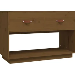 vidaXL Muebles Tv-Mueble de TV madera maciza de pino marrón miel 90x40x60 cm