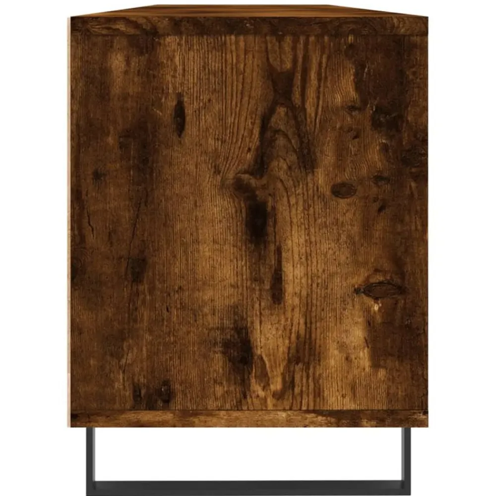 vidaXL Mueble de TV madera contrachapada 150x30x44,5 cm Roble ahumado Sale