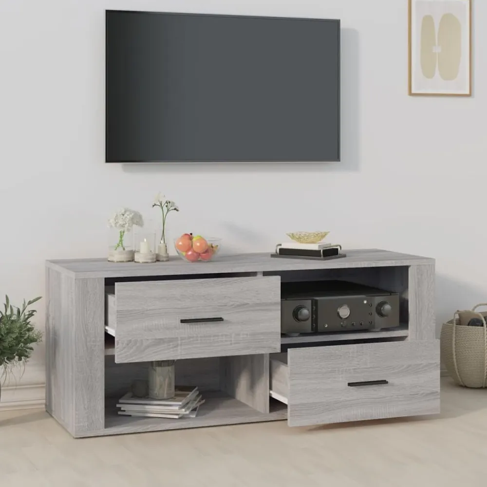vidaXL Muebles Tv-Mueble de TV madera contrachapada 100x35x40 cm