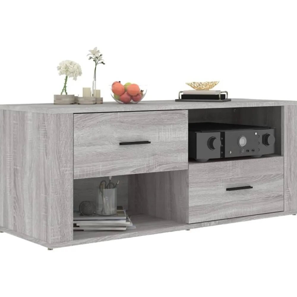 vidaXL Muebles Tv-Mueble de TV madera contrachapada 100x35x40 cm