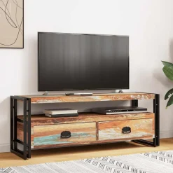 vidaXL Mueble de TV madera maciza reciclada Discount