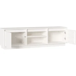 vidaXL Muebles Tv-Mueble de TV madera maciza de pino 140x35x40 cm