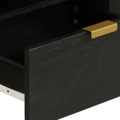 vidaXL Armarios Y Almacenamiento-Mueble de TV madera de ingeniería negro 105x33x46 cm