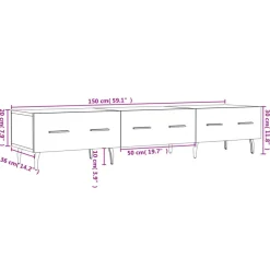 vidaXL Muebles Tv-Mueble de TV madera de ingeniería 150x36x30 cm