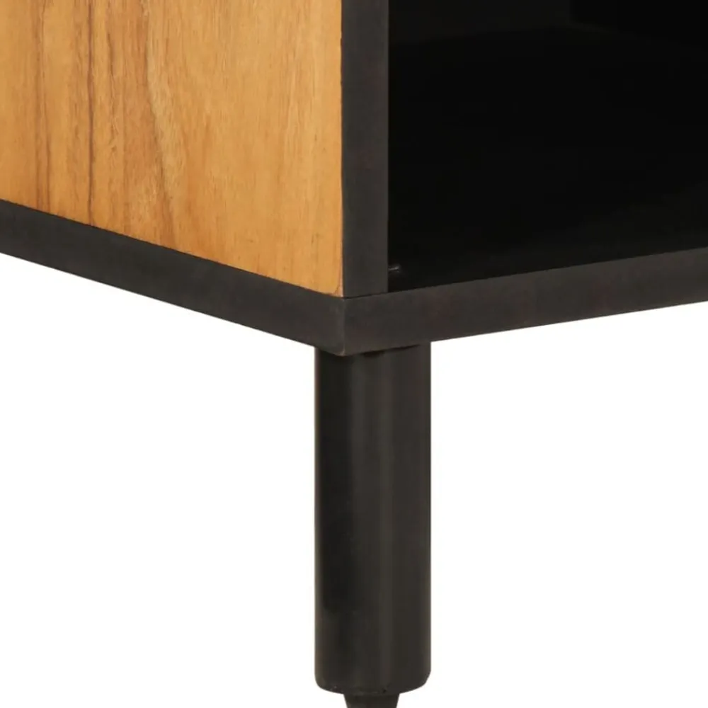 vidaXL Muebles Tv-Mueble de TV madera maciza de acacia 80x33x46 cm