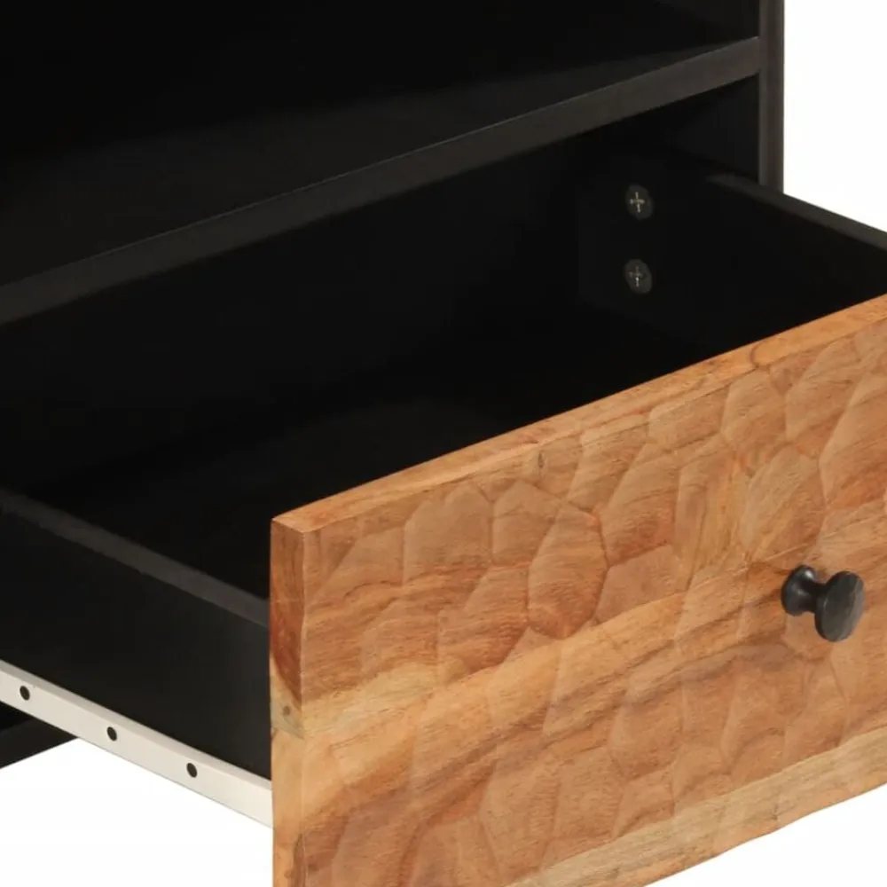 vidaXL Muebles Tv-Mueble de TV madera maciza de acacia 80x33x46 cm